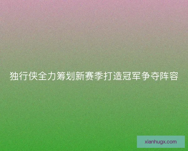 独行侠全力筹划新赛季打造冠军争夺阵容